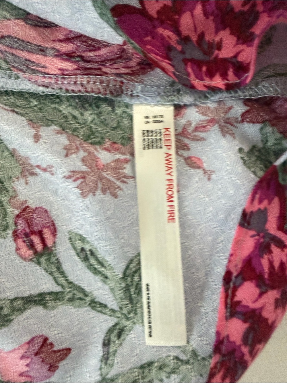 Free People Intimately light blue Maxi Dress with Pink Floral Print - Picture 10 of 10